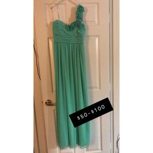 Teal pageant/prom dress